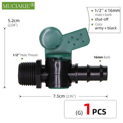 MUCIAKIE 1db 1/2`` 3/4`` menet Egyenlő Csökkentett öntözési csatlakozó adapter Kerti öntözés elzáró szelep csepegtető csap szerelvények illesztések