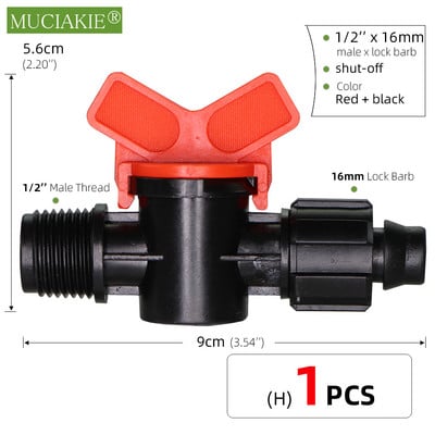 MUCIAKIE 1db 1/2`` 3/4`` menet Egyenlő Csökkentett öntözési csatlakozó adapter Kerti öntözés elzáró szelep csepegtető csap szerelvények illesztések