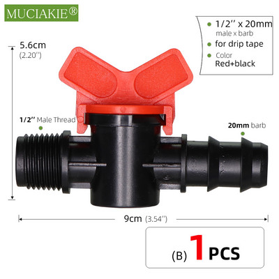 MUCIAKIE 1db 1/2`` 3/4`` menet Egyenlő Csökkentett öntözési csatlakozó adapter Kerti öntözés elzáró szelep csepegtető csap szerelvények illesztések