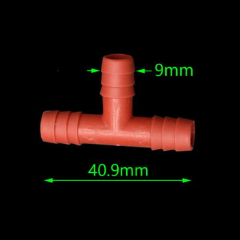 Tee 8mm Σύνδεσμος διαχωριστής νερού 3/8 σωλήνας άρδευσης κήπου tee barb Συντριβάνι Εξαρτήματα 20 τμχ