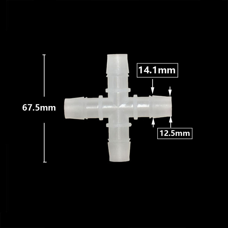1/2" plastična cijev s poprečnom spojnicom, 4-smjerni razdjelnik vrtnog crijeva, par za navodnjavanje kap po kap, akvakultura