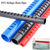 PVC Aquarium Fish Tank Tube Aeration OD 20~50mm Garden Drip Water Downcomer Cess-Pipe Filter Αξεσουάρ Σωλήνας βροχής αποστράγγισης κατακλυσμού