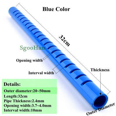 PVC Aquarium Fish Tank Tube Aeration OD 20~50mm Garden Drip Water Downcomer Cess-Pipe Filter Αξεσουάρ Σωλήνας βροχής αποστράγγισης κατακλυσμού