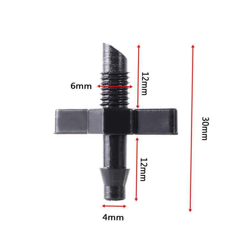 50 kom vrtni sustav za navodnjavanje kap po kap 1/4" ivica do 6 mm ravni spojevi s navojem Vodovodna spojnica Spojevi PVC cijevi