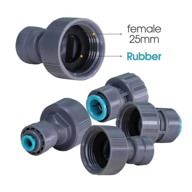 2PCS 3/4`` x 1/4`` 3/8`` Quick Push Кран Съединители за маркуч Тръби за градинско напояване Адаптер за съединител PE PVC тръба Съединение за поливане