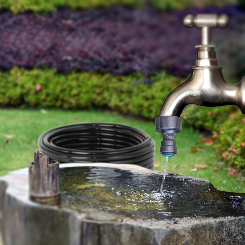 2PCS 3/4`` x 1/4`` 3/8`` Quick Push Кран Съединители за маркуч Тръби за градинско напояване Адаптер за съединител PE PVC тръба Съединение за поливане