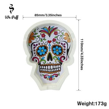 WE PUFF Cool Skull Smoking Pipe Τασάκι Φορητό Ρητίνη Πυρίμαχο Δίσκος τέφρας τσιγάρων Cenicero Cinzeiro Αξεσουάρ γραφείου