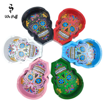 WE PUFF Cool Skull Smoking Pipe Τασάκι Φορητό Ρητίνη Πυρίμαχο Δίσκος τέφρας τσιγάρων Cenicero Cinzeiro Αξεσουάρ γραφείου