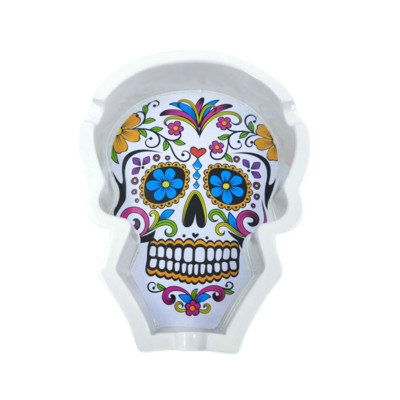 WE PUFF Cool Skull Smoking Pipe hamutartó Hordozható gyanta, tűzálló szivar cigaretta hamutálca Cenicero Cinzeiro asztali kiegészítők