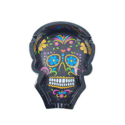 WE PUFF Cool Skull Smoking Pipe hamutartó Hordozható gyanta, tűzálló szivar cigaretta hamutálca Cenicero Cinzeiro asztali kiegészítők