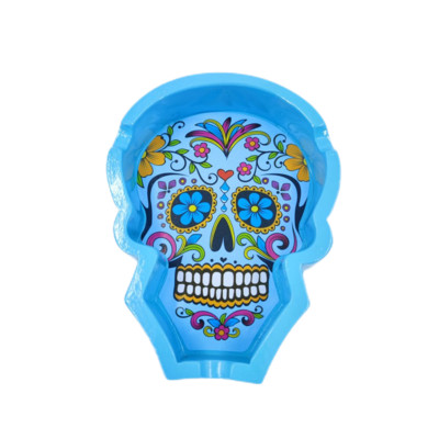 WE PUFF Cool Skull Smoking Pipe hamutartó Hordozható gyanta, tűzálló szivar cigaretta hamutálca Cenicero Cinzeiro asztali kiegészítők