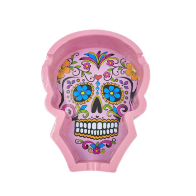 WE PUFF Cool Skull Smoking Pipe hamutartó Hordozható gyanta, tűzálló szivar cigaretta hamutálca Cenicero Cinzeiro asztali kiegészítők