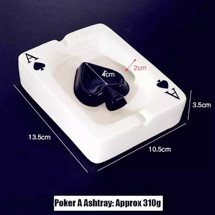 Творчески карти за игра Червено черно сърце Пепелник Хотелски хол Маса за хранене Пепелник Занаятчийски орнаменти Аксесоари за пушене