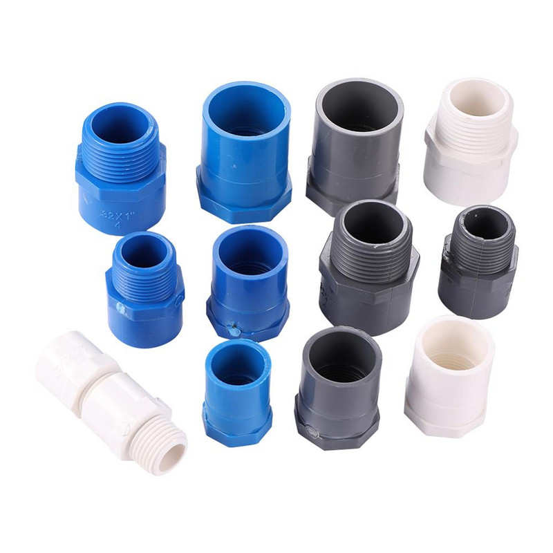 Адаптер за ремонт на PVC тръби BSP 1/2` 3/4` 1` мъжка/женска резба към вътрешен диаметър 20/25/32 мм Фитинг за водопровод за градинско напояване