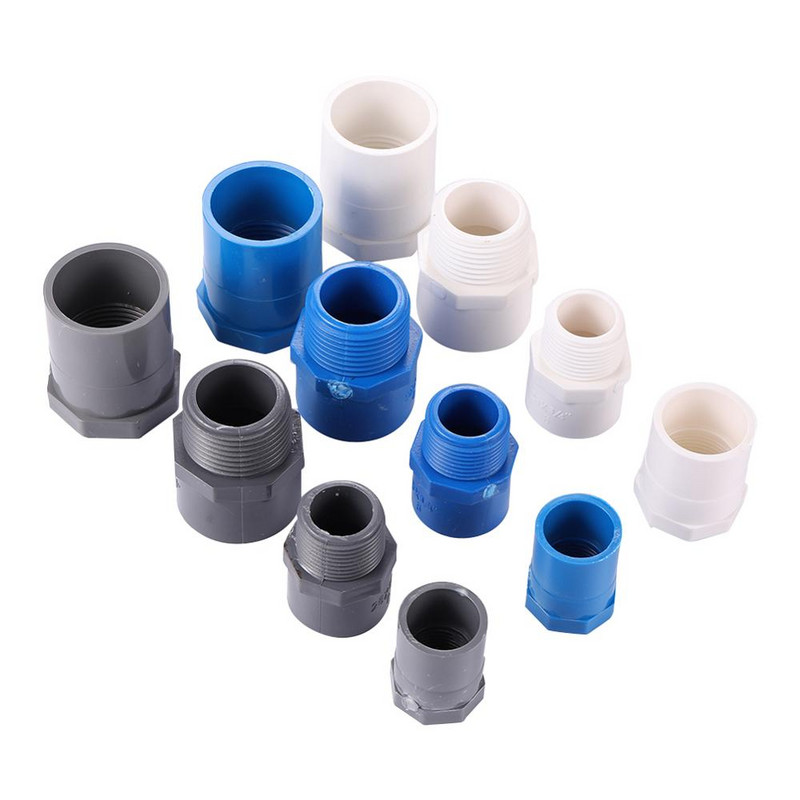 Адаптер за ремонт на PVC тръби BSP 1/2` 3/4` 1` мъжка/женска резба към вътрешен диаметър 20/25/32 мм Фитинг за водопровод за градинско напояване