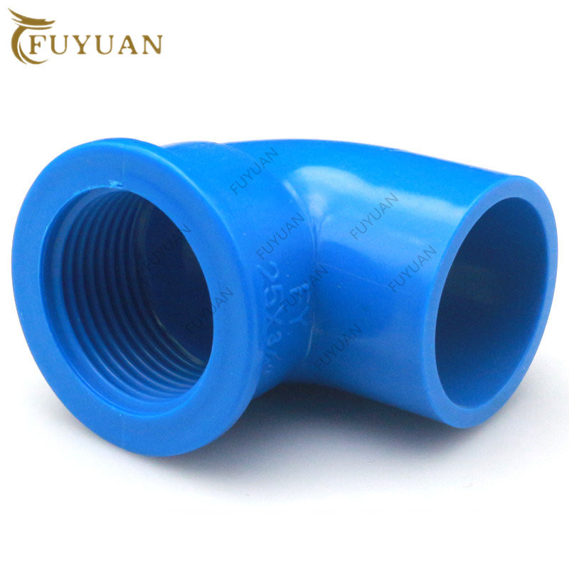 1 бр. 1/2` 3/4` 1` PVC 90-градусов колянов съединител с вътрешна резба PVC фуги Водопровод за домашна градина PVC фитинги Тръбни части Направи си сам