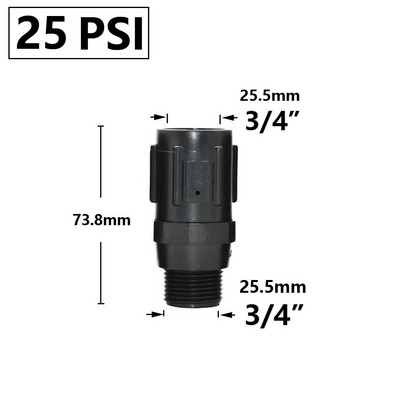 3/4" apa menetes víznyomás-szabályozó szelep 15/20/25/30/45PSI mezőgazdasági vízszűrő nyomáscsökkentő szelep