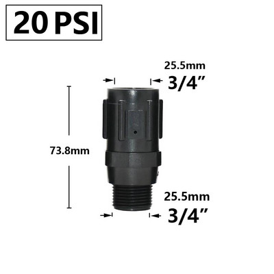 3/4" apa menetes víznyomás-szabályozó szelep 15/20/25/30/45PSI mezőgazdasági vízszűrő nyomáscsökkentő szelep