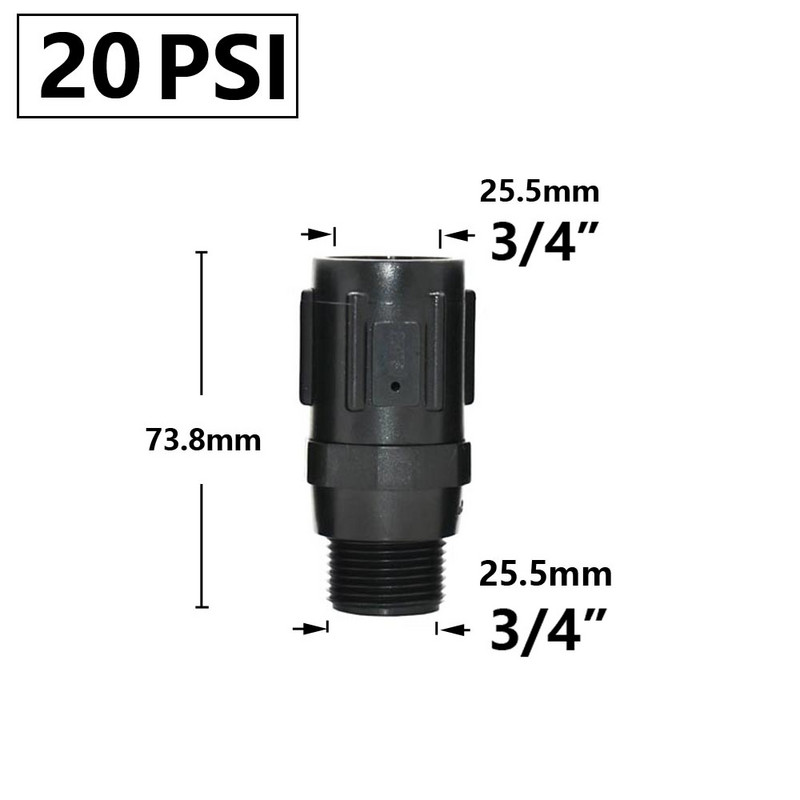 3/4` вентил за регулиране на налягането на водата с мъжка и женска резба 15/20/25/30/45PSI Филтър за вода във фермата, редукционен клапан