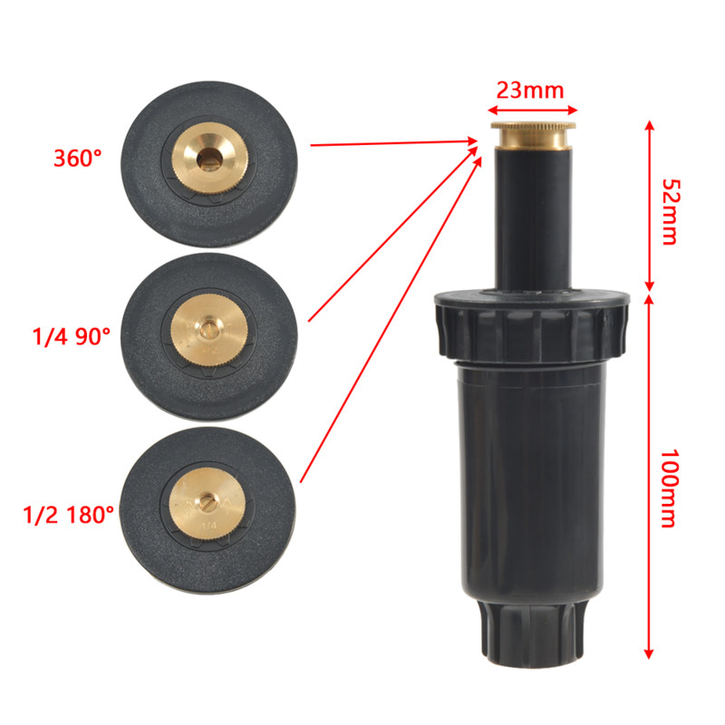 Navodnjavanje vrta 1/2 1/4 inča ženski navoj 90° 180° 360° Pop-up prskalica Teleskopska mlaznica za vrtno igralište 1 KOM