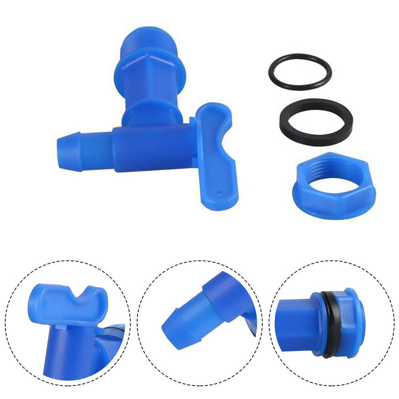 Резервни IBC барел Воден кран Пластмасов адаптер Бира Домашни дъждове Инструменти за варене Самоизработена кофа Пластмасов кран