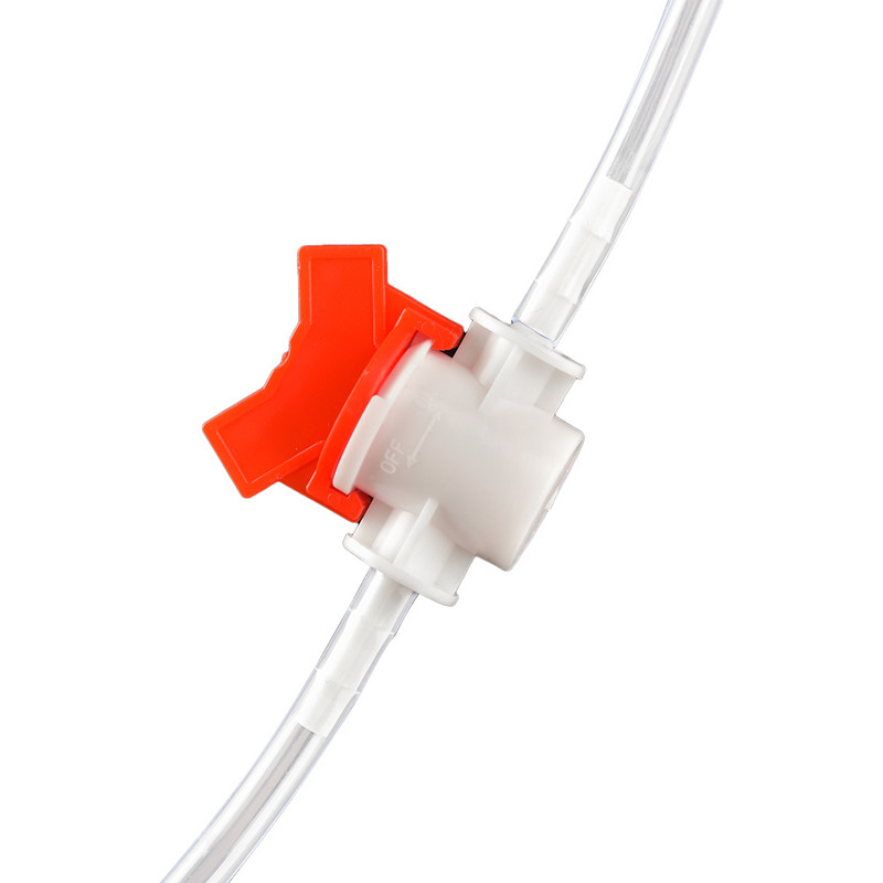 1 бр. 4 мм, 6 мм, 8 мм PVC маркуч, двупосочен пластмасов сферичен кран Конектор за микро напояване на аквариума