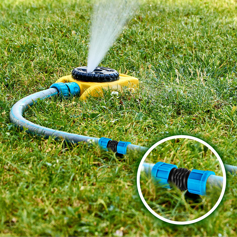 6 части съединител за капково напояване, 1/2-инчови фитинги за капкови тръби с универсален конектор, съвместими с повечето 16-17 мм капкови ленти AG