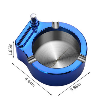 Пепелник Метален пепелник от неръждаема стомана Преносима постоянна кибритена запалка за домашен автомобил