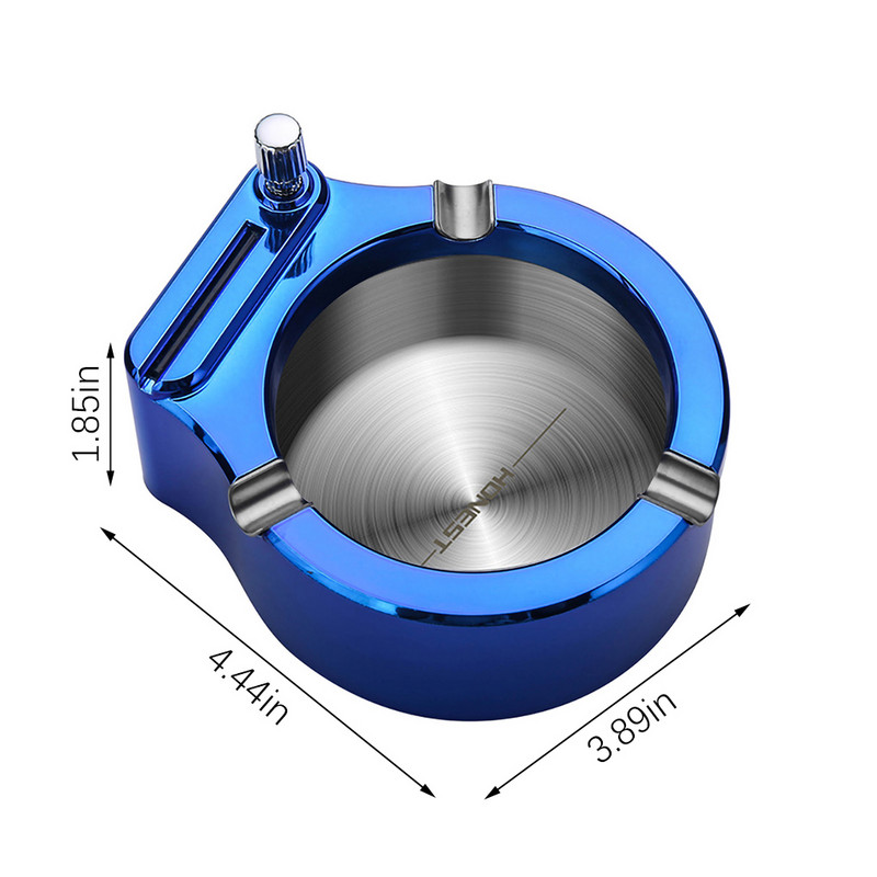 Pelnu trauks Metāla nerūsējošā tērauda pelnu trauks, pārnēsājams, pārklāts pastāvīgais šķiltavas mājas automašīnai