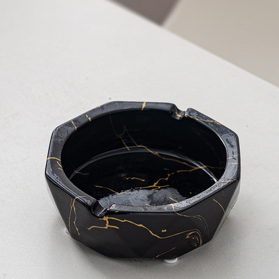 Κεραμικό Τασάκι με Κάλυμμα Creative Marble Tashray Personality Απλό Γραφείο Anti-fly Ash Διακόσμηση σαλονιού Τασάκι σπιτιού