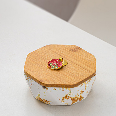 Κεραμικό Τασάκι με Κάλυμμα Creative Marble Tashray Personality Απλό Γραφείο Anti-fly Ash Διακόσμηση σαλονιού Τασάκι σπιτιού