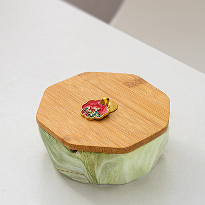 Κεραμικό Τασάκι με Κάλυμμα Creative Marble Tashray Personality Απλό Γραφείο Anti-fly Ash Διακόσμηση σαλονιού Τασάκι σπιτιού