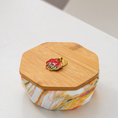 Κεραμικό Τασάκι με Κάλυμμα Creative Marble Tashray Personality Απλό Γραφείο Anti-fly Ash Διακόσμηση σαλονιού Τασάκι σπιτιού