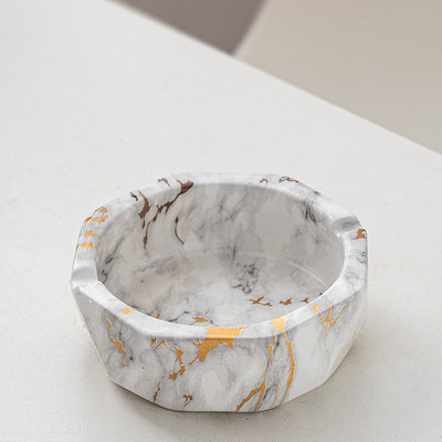Κεραμικό Τασάκι με Κάλυμμα Creative Marble Tashray Personality Απλό Γραφείο Anti-fly Ash Διακόσμηση σαλονιού Τασάκι σπιτιού