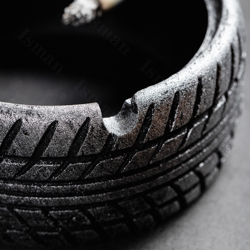 Nordic Wheels Циментов пепелник с капак Ретро офис бар Кутия за съхранение против летяща пепел Пепелник Аксесоари за декорация на хола