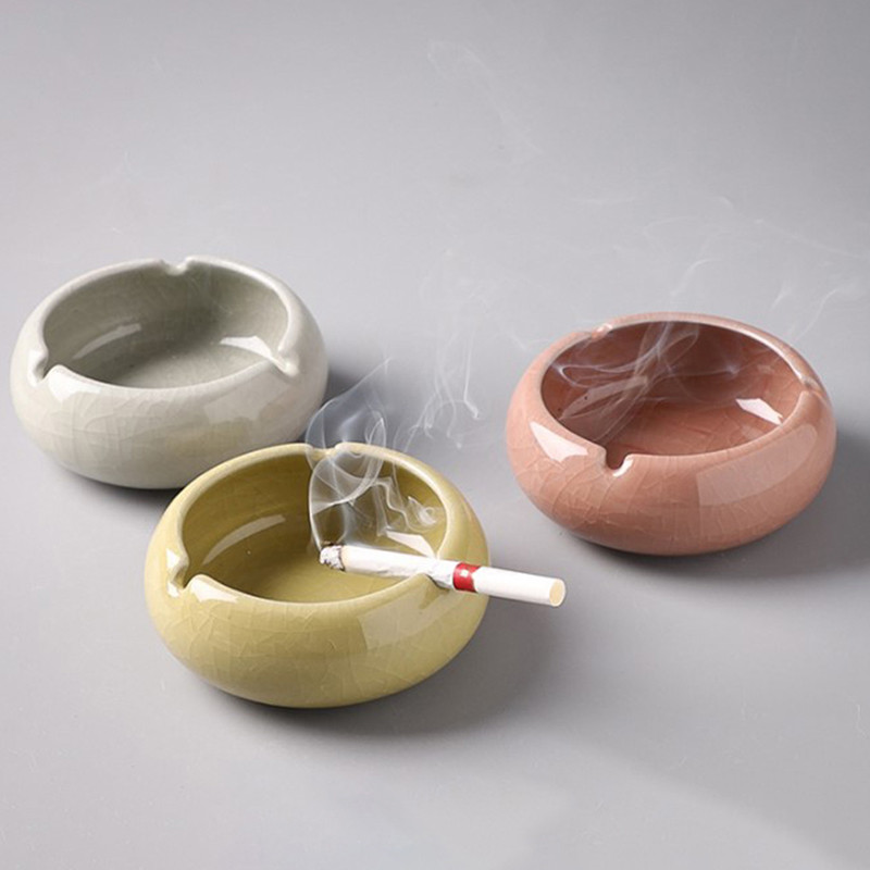 Керамичен пепелник, ръчно изработен ледена пукнатина, декоративен модерен хотелски пепелник, всекидневна, работен плот, прости пепелници, декорация на дома