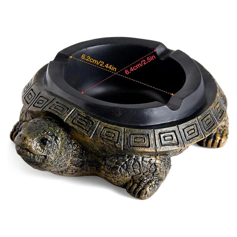 Костенурка Пепелник Статуя Смола Занаяти Подарък Пепелници Костенурка Бюро Аксесоари за декорация на дома Декорация за холна маса