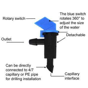 20Pcs 4/8/16L micro spray irrigation micro nozzle Irrigation Drip Emitter Garden Flag Irrigation Dripper Trees