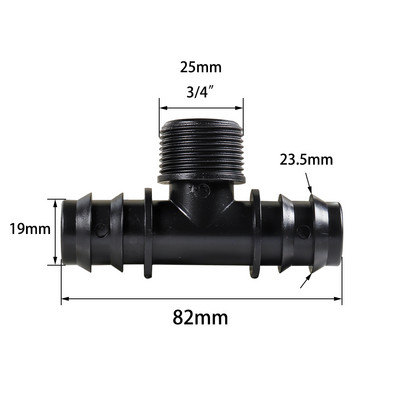 2db 25 mm-es 1" PE csőcsatlakozók Kerti víz mikro csepegtető öntözőcső csőcsatlakozó öntözőrendszer csatlakozók Tee könyökdugó