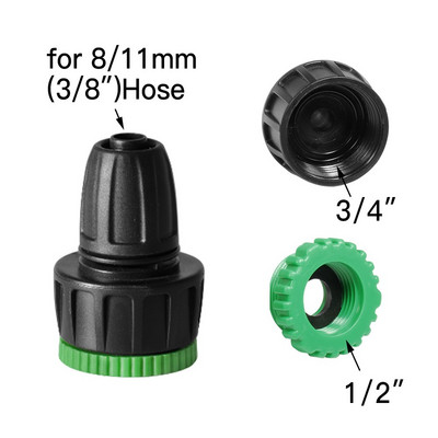 2 τμχ Garden Quick Connector Tap 1/2" 3/4" Αρσενικό θηλυκό νήμα άρθρωση θηλής 1/4" 1/2" Επισκευή λάστιχου άρδευσης ψεκαστήρες νερού