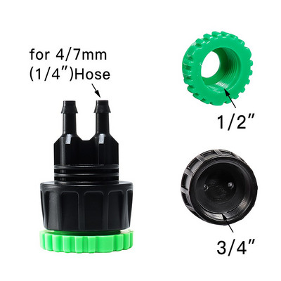 2 τμχ Garden Quick Connector Tap 1/2" 3/4" Αρσενικό θηλυκό νήμα άρθρωση θηλής 1/4" 1/2" Επισκευή λάστιχου άρδευσης ψεκαστήρες νερού
