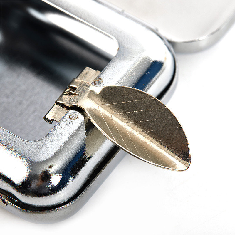 1vnt mažos nerūdijančio plieno kvadratinės kišeninės peleninės metalinės peleninės kišeninės peleninės su dangteliais Nešiojama peleninė