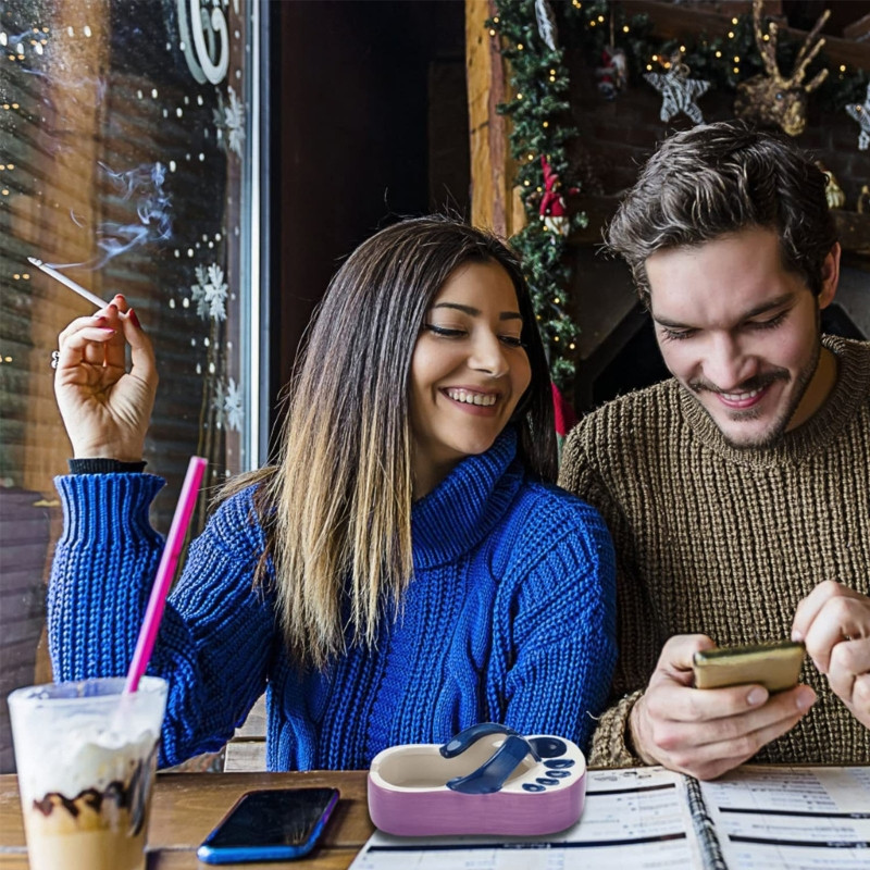 Керамична чиния за пепелник Забавни джапанки Пепелник за пури Мини саксии Мини пържени картофи Чиния Купа за сервиране на храна Подарък B03E