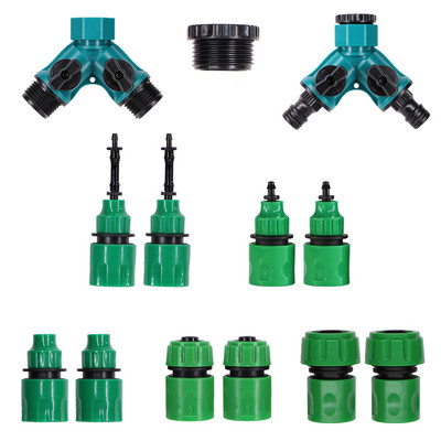 BSP NPT drėkinimo Y formos čiaupo jungtis 1/2`` 3/4`` moteriškos sodo movos adapteriai 1/8`` 1/4`` 1/2`` 3/4`` vamzdelių skirstytuvo rinkinys