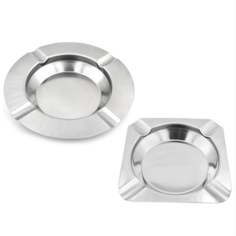 Pārnēsājams pelnu trauks āra mājas metāla pelnu trauks apaļš kvadrātveida pelnu trauks lielas ietilpības cigarešu pelnu trauks nospiežams smēķēšana