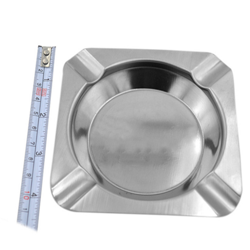 Pārnēsājams pelnu trauks āra mājas metāla pelnu trauks apaļš kvadrātveida pelnu trauks lielas ietilpības cigarešu pelnu trauks nospiežams smēķēšana