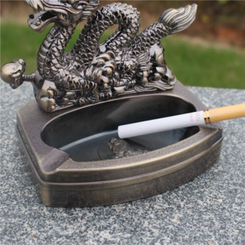 Креативен пепелник за дома Ретро рул дизайн Метален преносим пепелник за цигари с многократно пълнене Декоративен WY70908