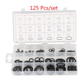 Σετ 7 τύπων πολλαπλών μεγεθών O-Ring Assortment Kit NBR Λαστιχένιες φλάντζες Κήπος άρδευση Σφράγιση O δακτυλίους Ροδέλα σύνδεσης Μαύρο/πράσινο