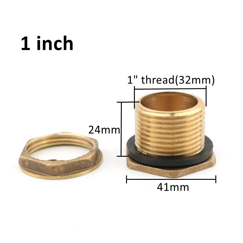 Месинг 20/25/32 мм адаптер за резервоар за вода Съединители за кофа за аквариум 1/2" 3/4" 1" Фитинги за градински напоителни тръби