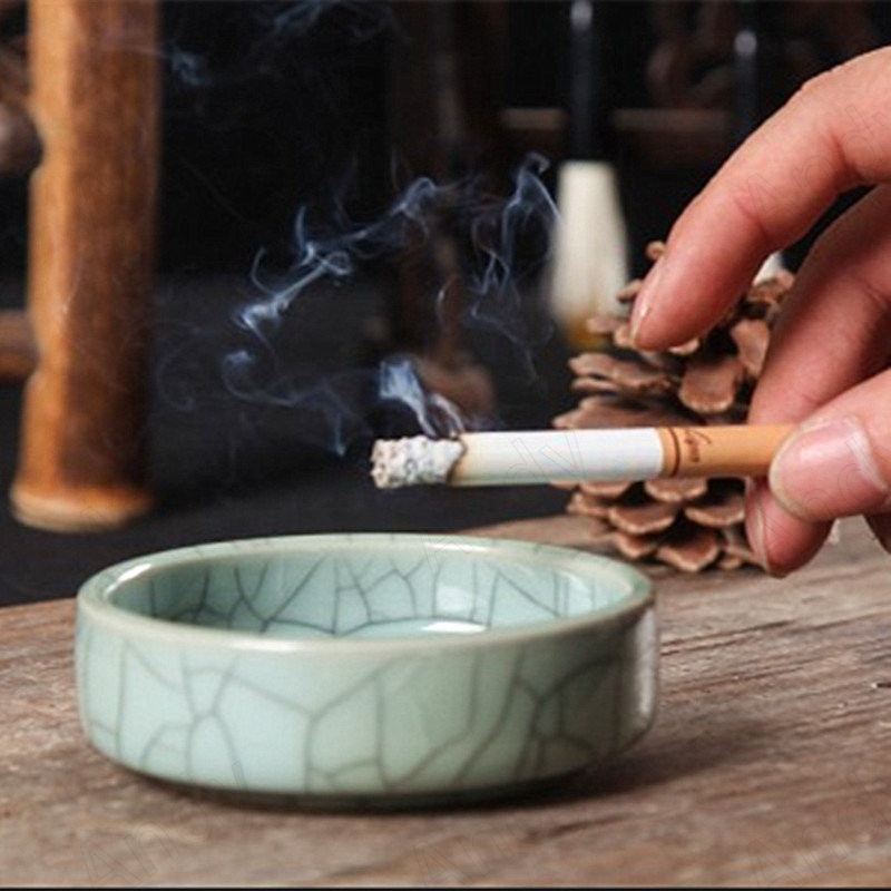 Северен керамичен пепелник Creative Ice Crack Декоративен офис пепелник Ретро всекидневна Настолни пепелници Творческа декорация на дома